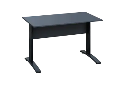 EPK 27 - 12 stůl kancelářský, kovová podnož černá, deska 25 mm, široký 1200 mm, antracit